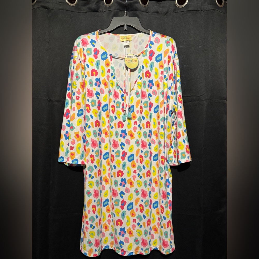 VIV & LOU Colorful Leopard Print Dress